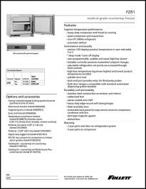 FZR1 Medical-Grade Countertop Freezer