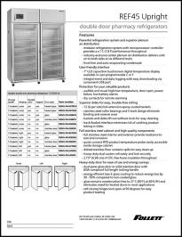 REF45 Upright Double Door Pharmacy  Refrigerator