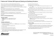7 Series and 15 Series NSF-Approved Cleaning and Sanitizing Procedure