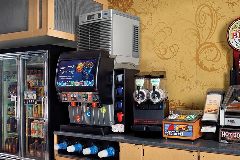 Horizon on beverage dispenser