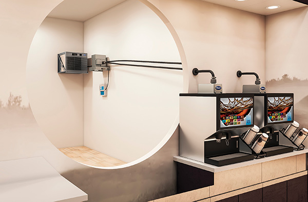 Ice Manager filling two ice and beverage dispensers