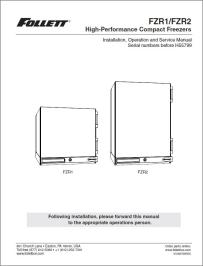 FZR1 and FZR2 High-Performance Compact Freezer before serial number H55799