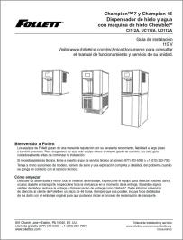 Champion™ 7 and Champion 15 Ice and Water Dispenser with Chewblet® Ice Machine CI112A, UC112A, UD112A, 115 V (Spanish)