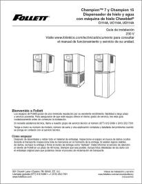 Champion™ 7 and Champion 15 Ice and Water Dispenser with Chewblet® Ice Machine CI114A, UC114A, UD114A, 230 V (Spanish)