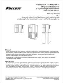 Champion™ 7 and Champion 15 Ice and Water Dispenser with Chewblet® Ice Machine CI114A, UC114A, UD114A, 230 V (Polish)