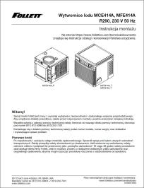 Maestro Plus E414 Series R290 230V 50 Hz Ice Machines Installation (Polish)