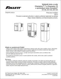 Champion 7 and Champion 15 Ice and Water Dispenser with Chewblet® Ice Machine CI114A, UC114A, UD114A, 230 V (Czech)