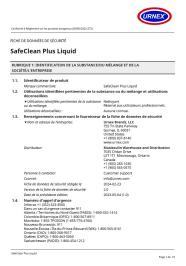 SDS-SafeCLEAN Plus Canada, French