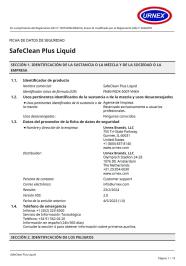 SDS-SafeCLEAN Plus Spain, Spanish