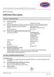 SDS-SafeCLEAN Plus USA, English