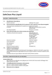 SDS-SafeCLEAN Plus USA, Spanish