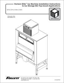 Horizon Elite D/E714, C1014, C1414 Series Self-Contained Ice Machines to Ice Storage Bin Top-mount Applications