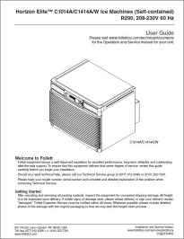 Horizon Elite™ C1014A/C1414A/W Ice Machines Self-contained R290