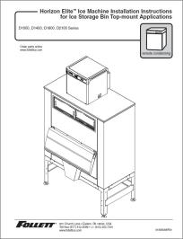 Horizon Elite R449a Ice Machines with Remote Condensers, Top Mount Installation Instructions for Ice Storage Bin Applications