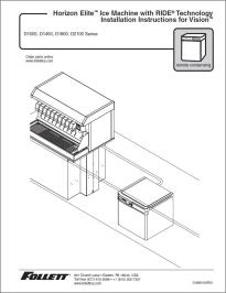Horizon Elite R449a Ice Machines with Remote Condensers RIDE Installation Instructions for Vision Dispenser Applications