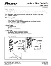 Horizon Elite Drain Kit Instructions