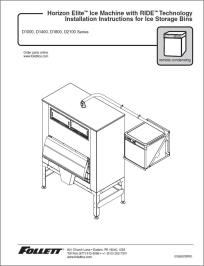 Horizon Elite R449a Ice Machines with Remote Condensers RIDE Installation Instructions for Ice Storage Bin Applications