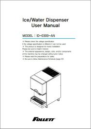 ID-0300-AN Ice and Water Dispenser User Manual