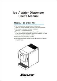 ID-0160-AN Ice and Water Dispenser User Manual