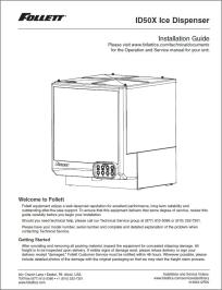 ID50X Ice Dispenser Installation Guide