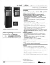 E15-RD Series rear draining countertop ice and water dispenser (German)