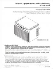 Horizon Elite 1010 and 1410 Ice Machines 50 Hz and 60 Hz Installation Instructions (French)