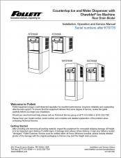 7 and 15 Series Rear Draining Countertop and Freestanding Ice and Water Dispenser above serial number K70778