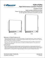 FZR1/FZR2 High-Performance Compact Freezers Installation Guide serial numbers H55799 and above