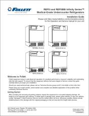 REF5i, REF5BBi Infinity Series Medical-Grade Undercounter Refrigerators Install Guide