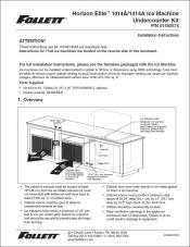 Horizon Elite™ 714A/1014A/1414A Ice Machine Undercounter Kit Installation