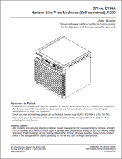 Horizon Elite D714A, E714A Self-Contained Ice Machines